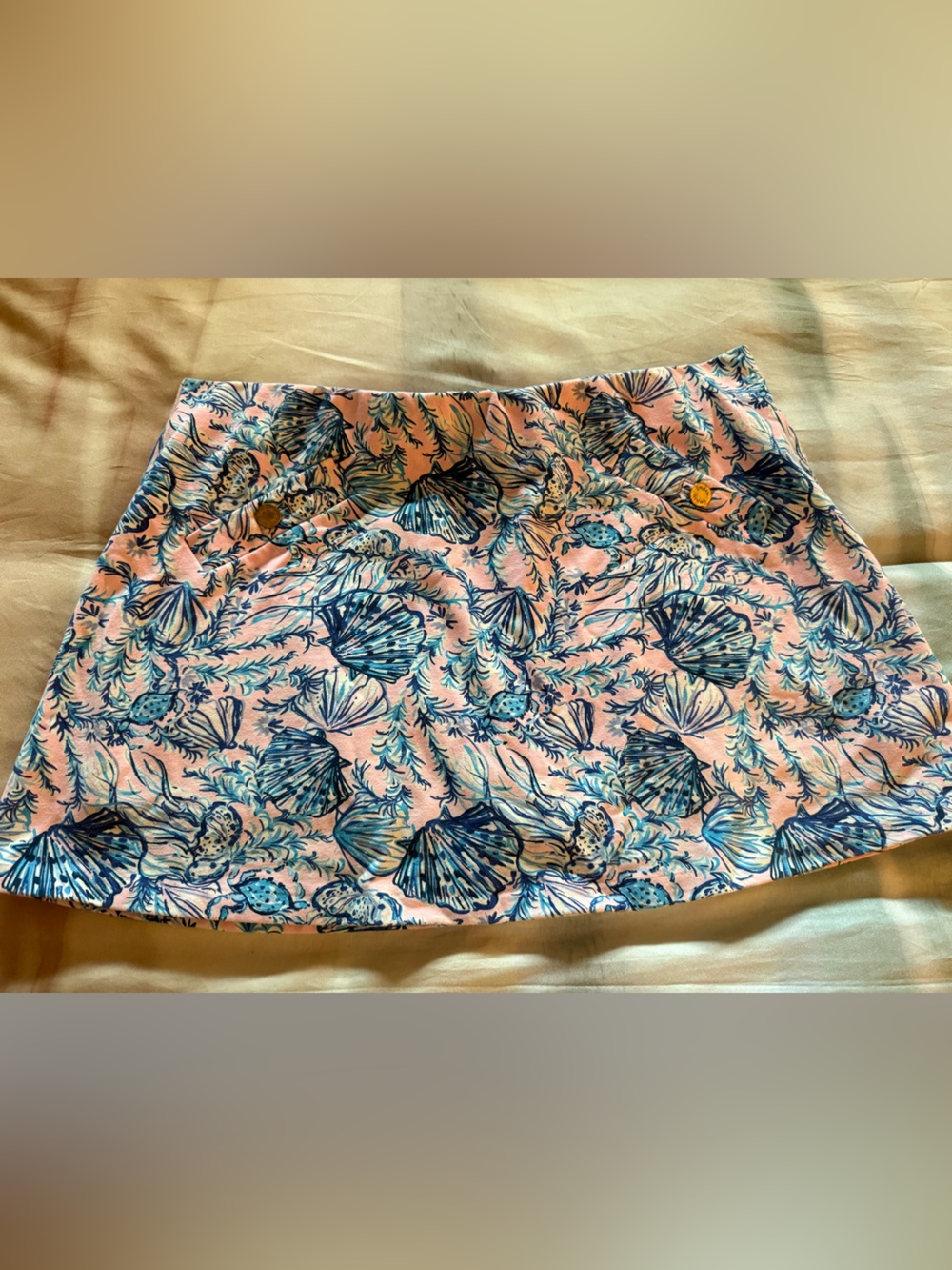 Lilly Pulitzer Pink Shell-Print Skort